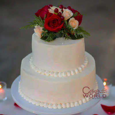 Flowerful Wedding Cake