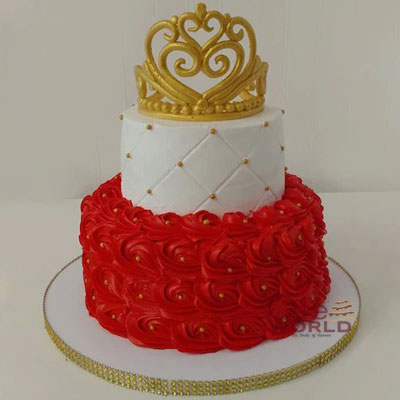 Exotic Crown Wedding Cake