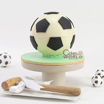 Football Pinata Cake