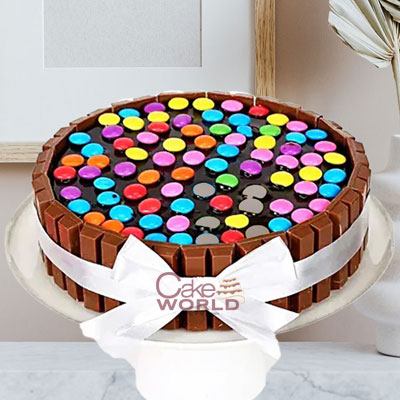 Waffy Kitkat Gems Cake 