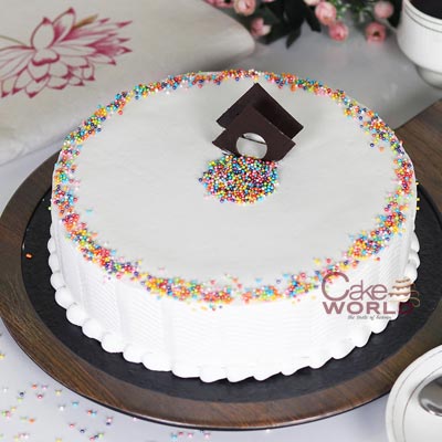 Colourful Sprinkle Vanilla Cake